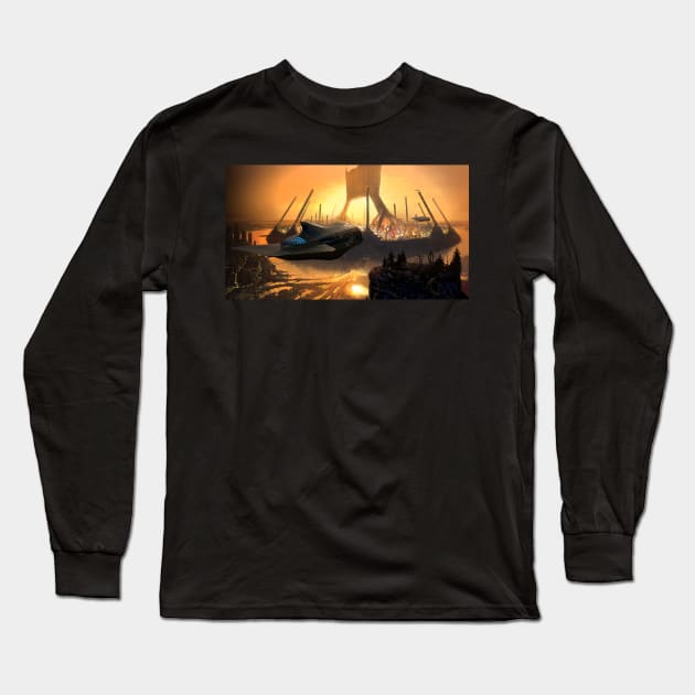 Approaching the Air Wall Long Sleeve T-Shirt by AlexJayBrady